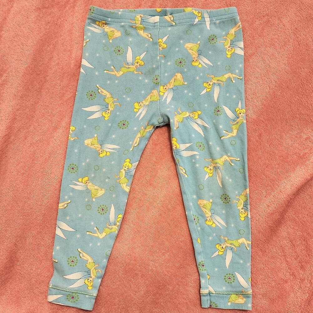 Tinker Bell 3T toddler girl leggings/pants Disney blue